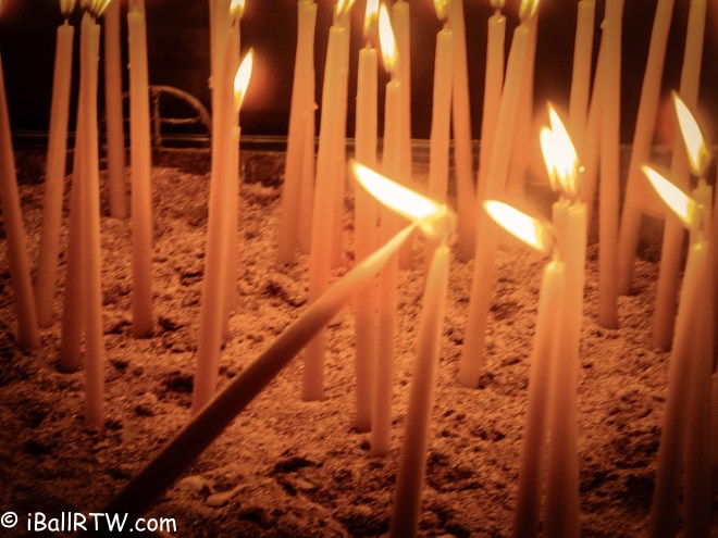Tapers in the Church of Agios Georgios